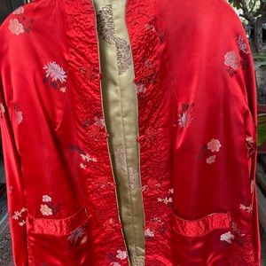 Asian red and Gold Reversible women’s jacket